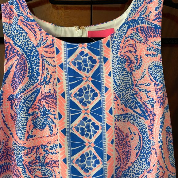 Lilly Pulitzer Pink and Blue Sleeveless Dress - Picture 7 of 10